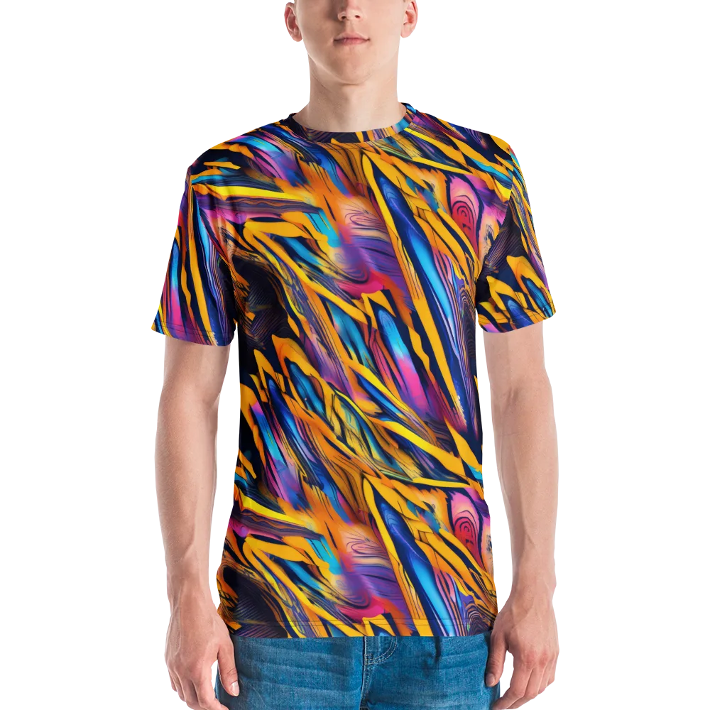 Electric Saffron on Men's Crew Neck T-Shirt — Front