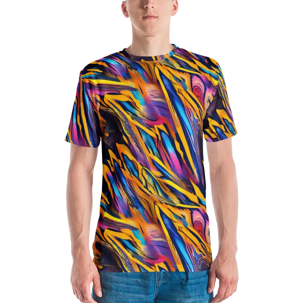 Electric Saffron on Men's Crew Neck T-Shirt — Front