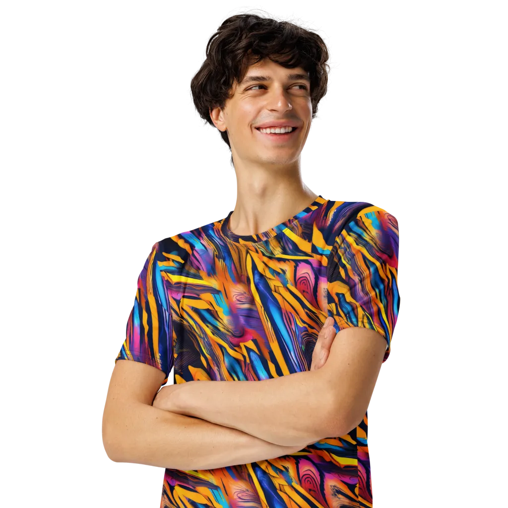 Electric Saffron on Men's Crew Neck T-Shirt — Front print