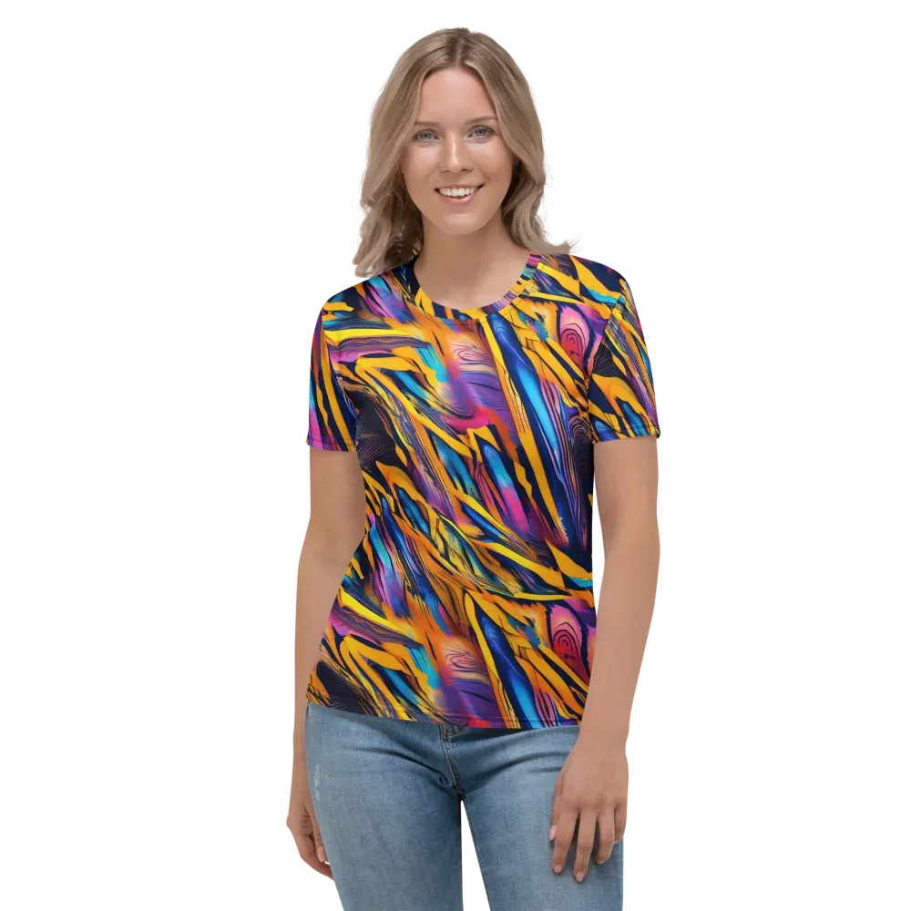 Electric Saffron on Women's Crew Neck T-Shirt — Front