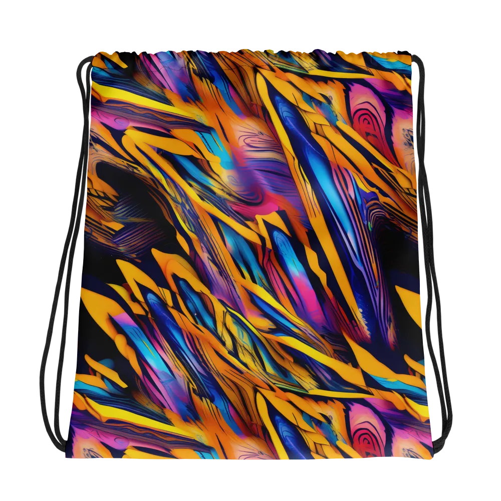 Electric Saffron on Drawstring Bag — Mockup