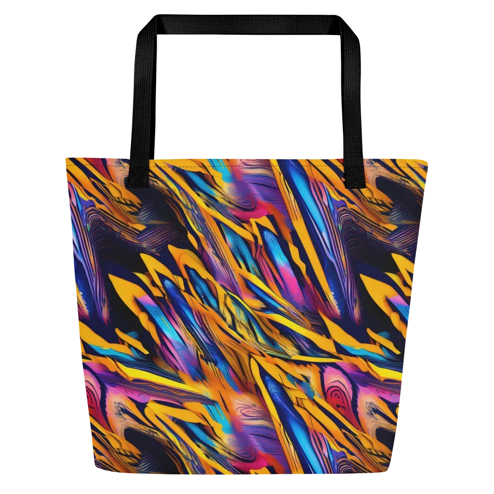 Electric Saffron on Large Tote Bag W/ Pocket — Front