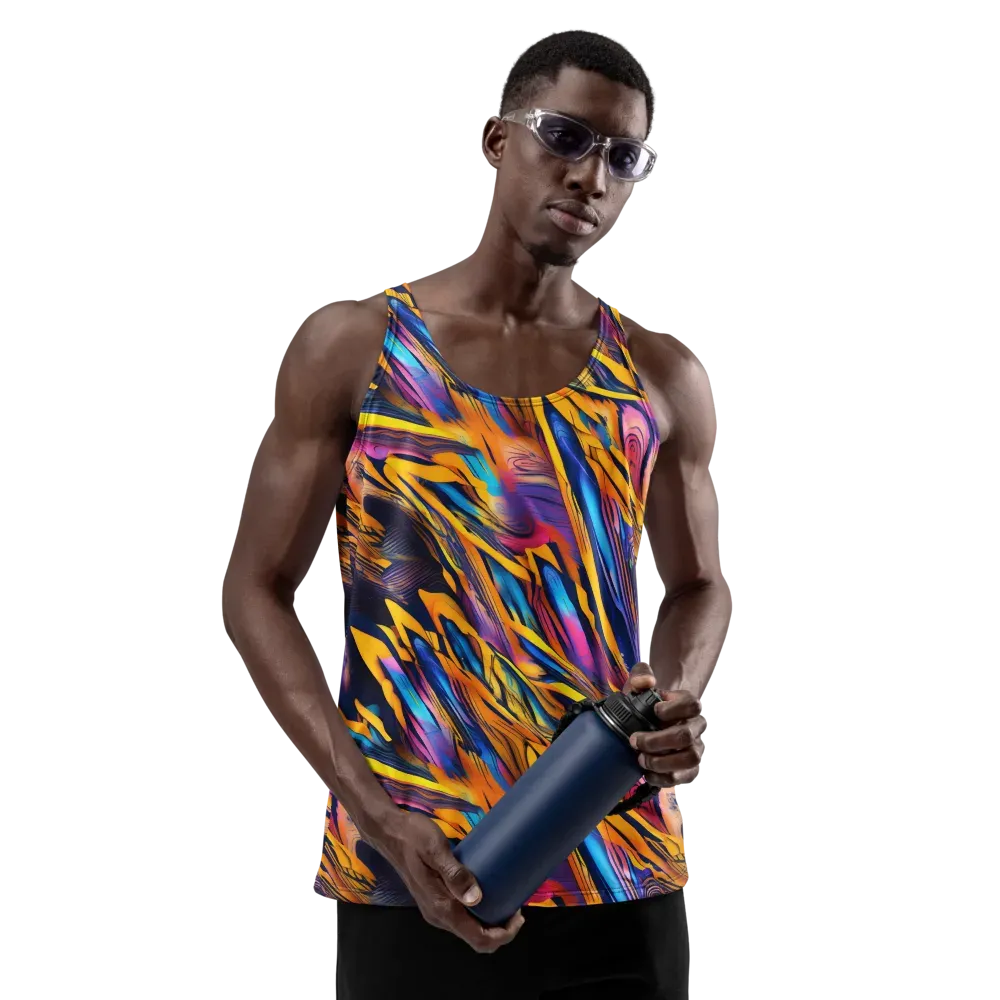 Electric Saffron on Men's Tank Top — Back print
