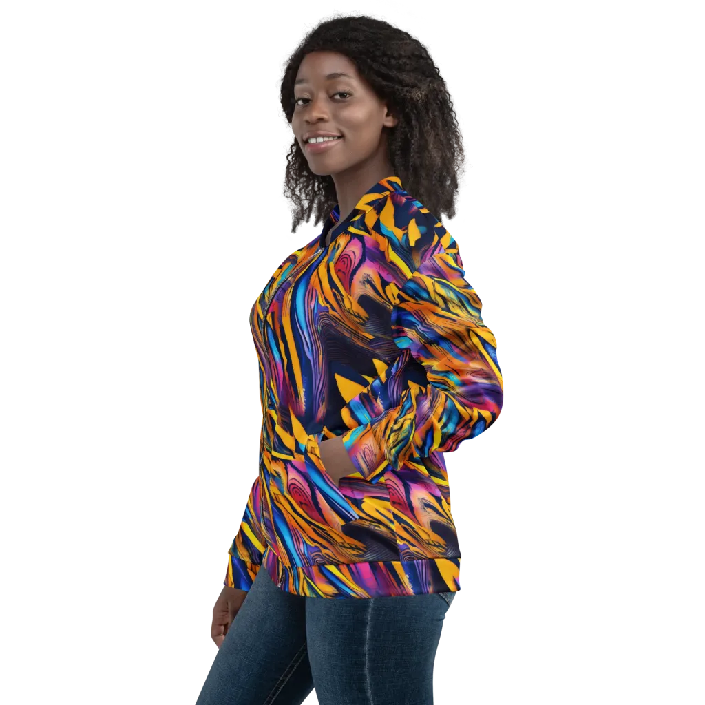 Electric Saffron on Bomber Jacket — Left sleeve