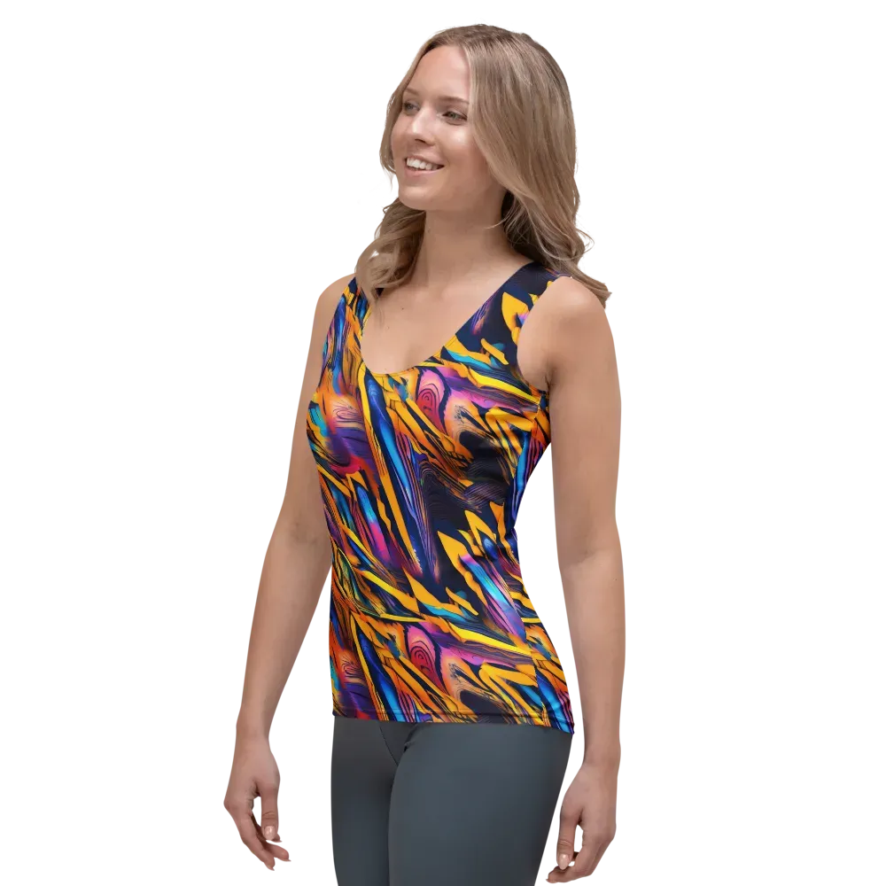 Electric Saffron on Women's Tank Top — Left Front