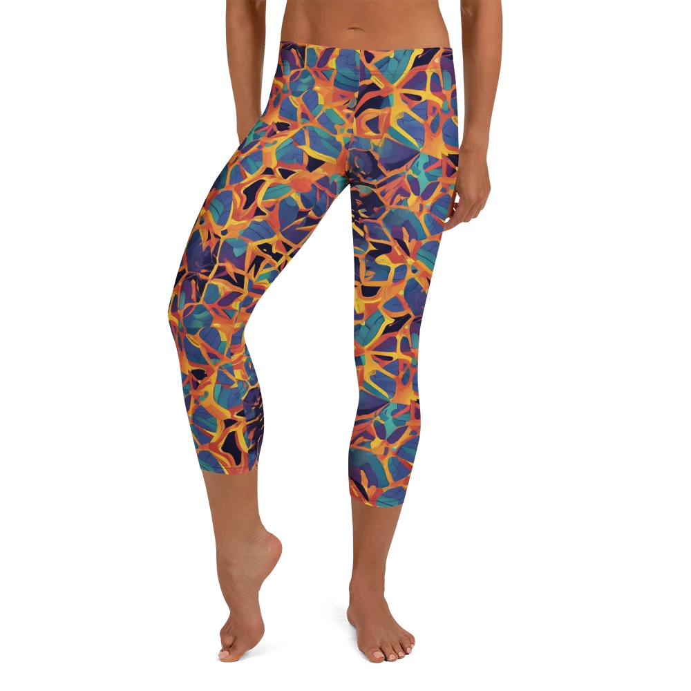 Saffron Circuit on Capri Leggings — Front