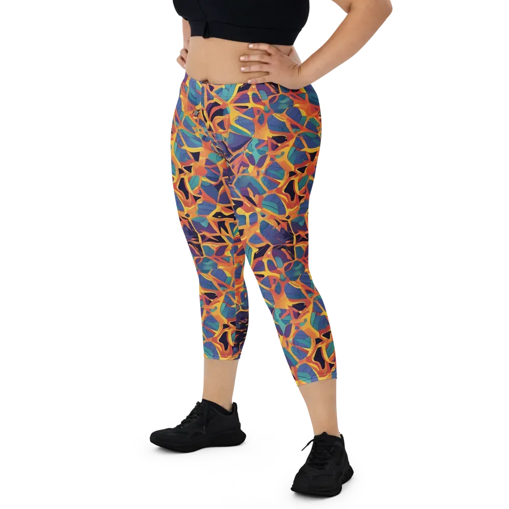 Saffron Circuit on Capri Leggings — Print file
