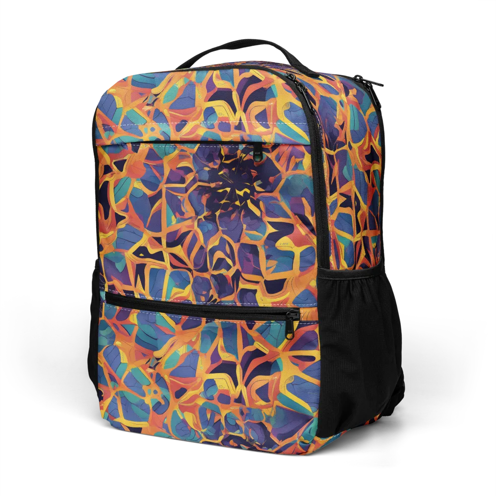 Saffron Circuit on Utility Backpack — Bottom print