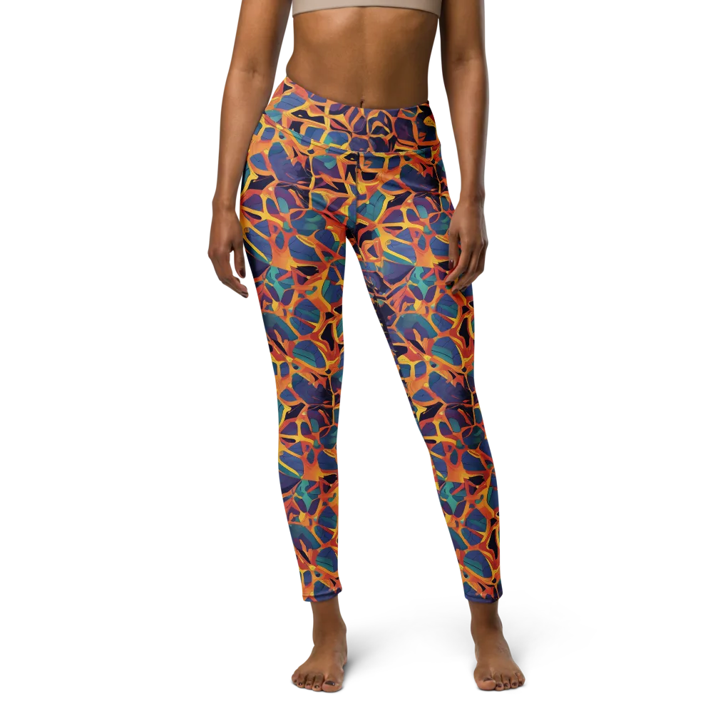 Saffron Circuit on Yoga Leggings — Back waist