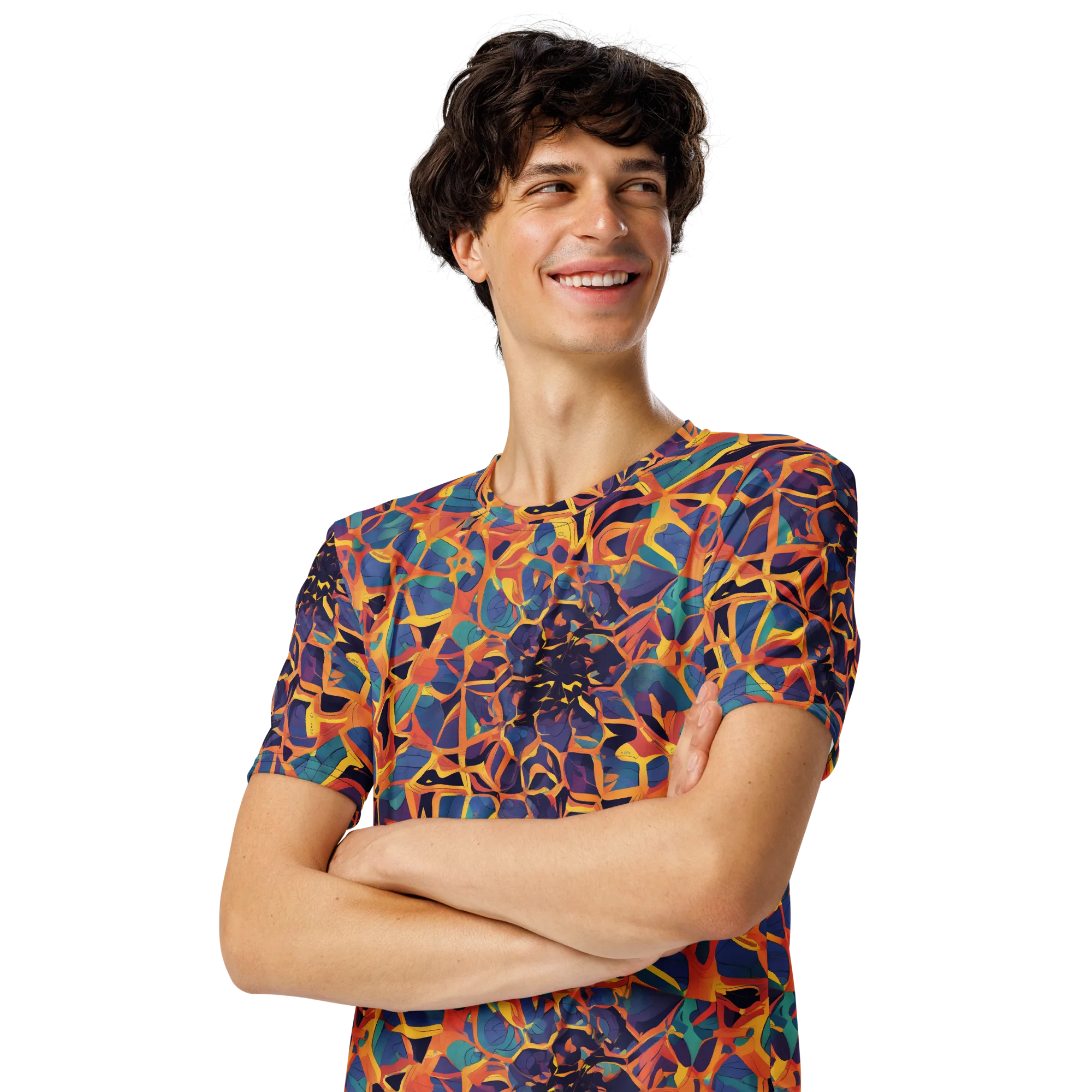 Saffron Circuit on Men's Crew Neck T-Shirt — Front print