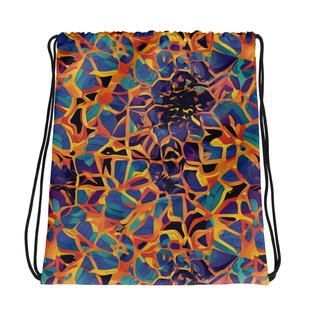 Saffron Circuit on Drawstring Bag — Mockup