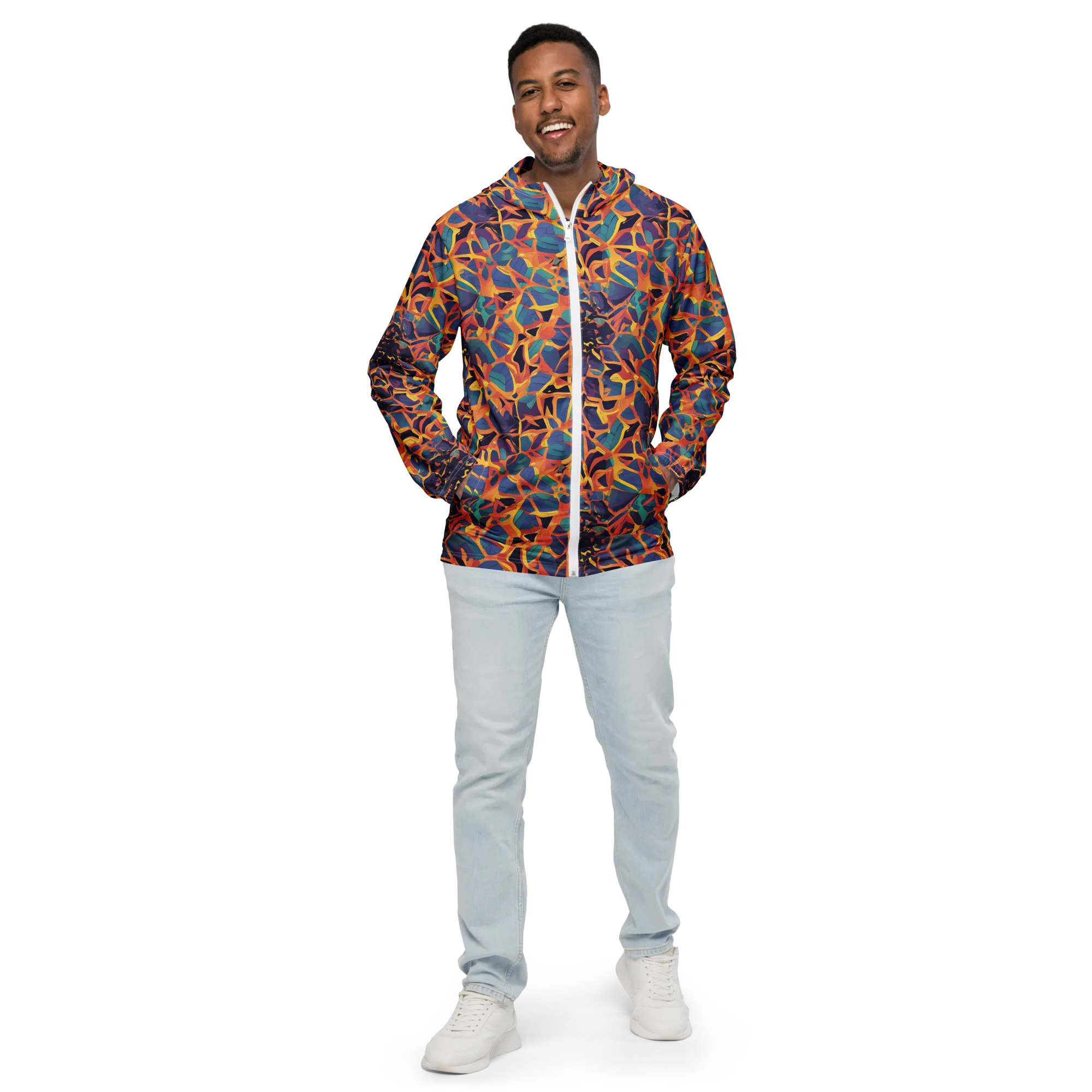 Saffron Circuit on Men's Windbreaker — Front