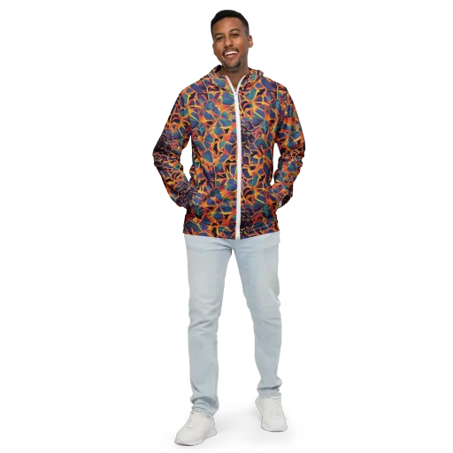Saffron Circuit on a Men's Windbreaker