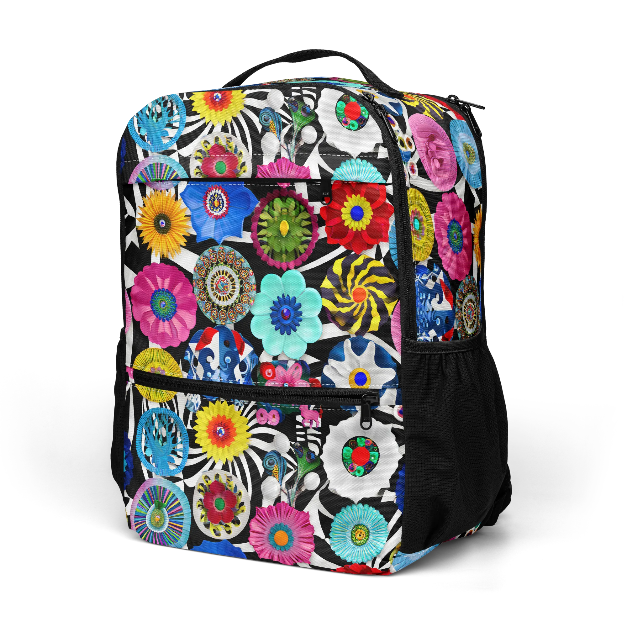 Chromatic Carnival on Utility Backpack — Top print