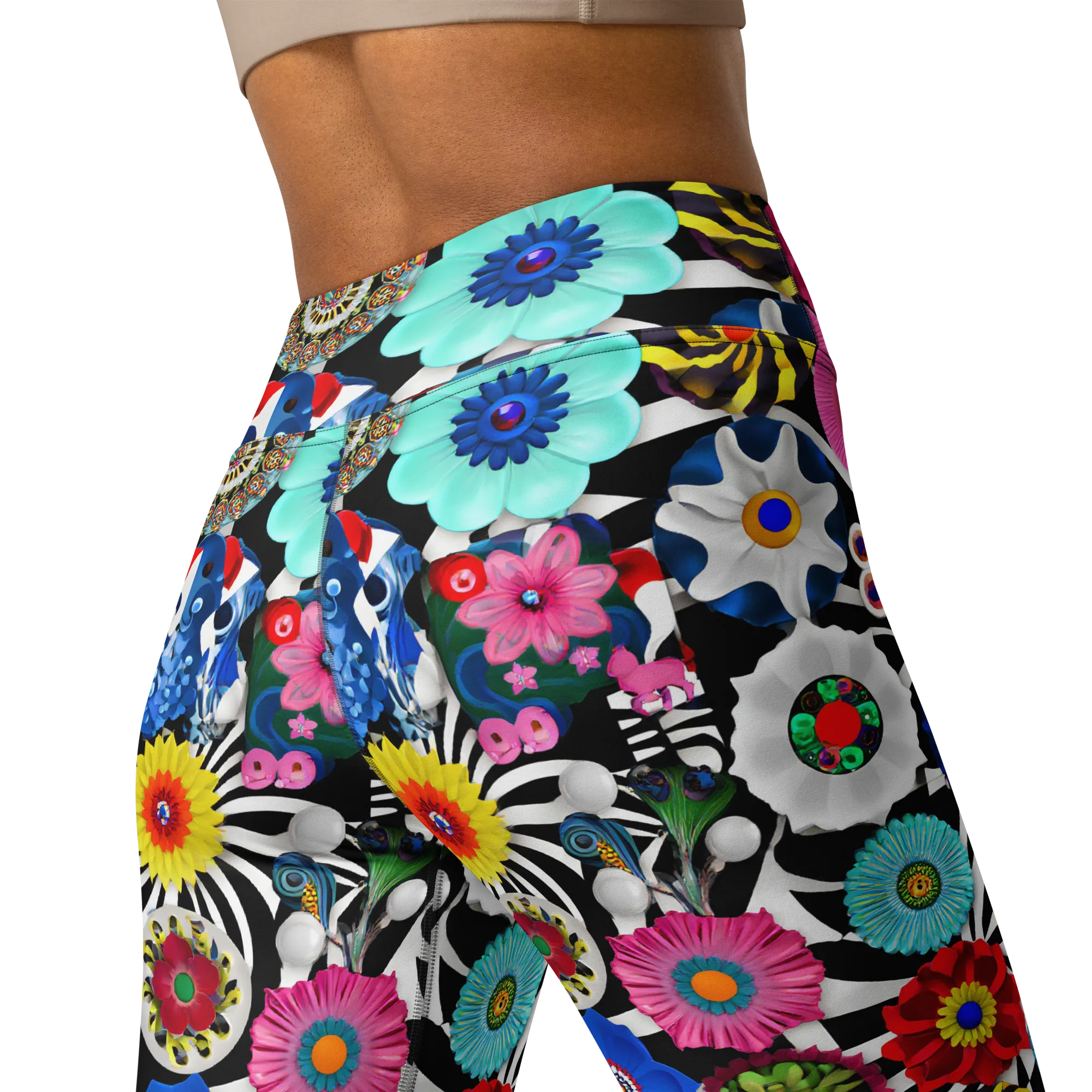 Chromatic Carnival on Yoga Leggings — Back 2