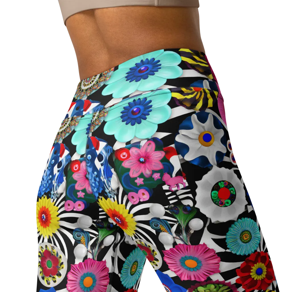 Chromatic Carnival on Yoga Leggings — Back 2