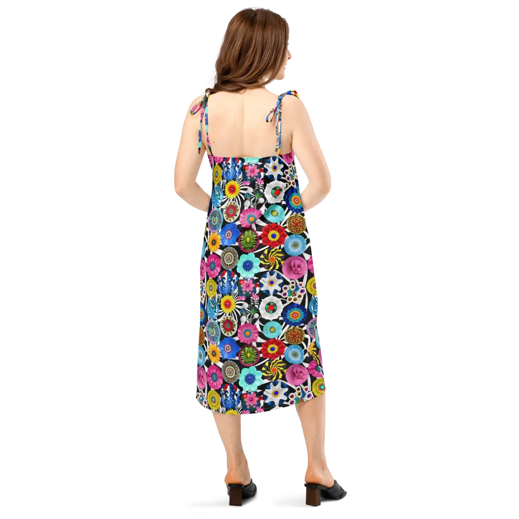 Chromatic Carnival on Slip Dress — Back