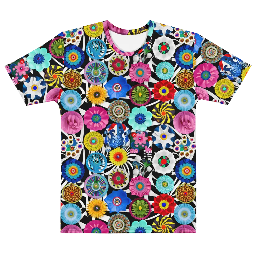 Chromatic Carnival on Men's Cotton Crew Neck T-Shirt — Front print