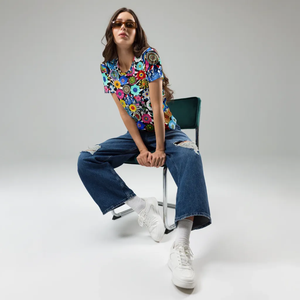 Chromatic Carnival on Women's Crew Neck T-Shirt — Print file