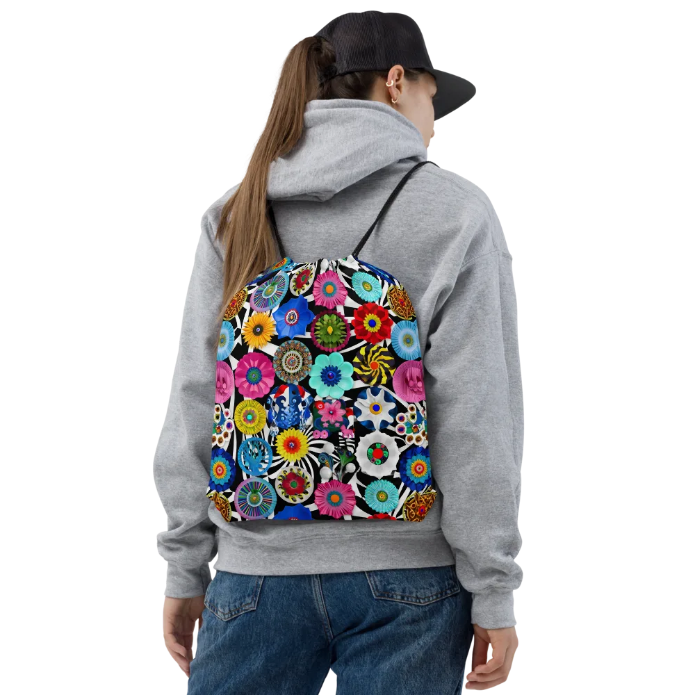 Chromatic Carnival on Drawstring Bag — Front