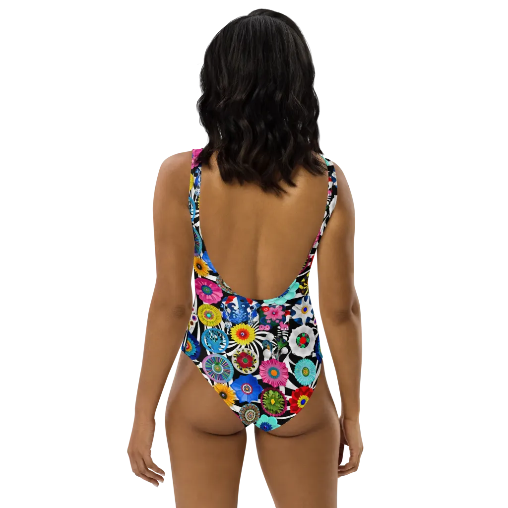 Chromatic Carnival on One-Piece Swimsuit — Back print