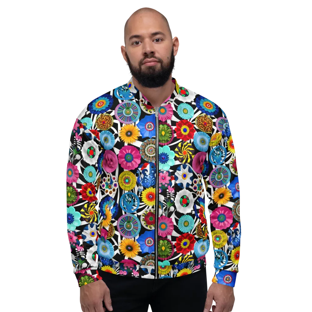 Chromatic Carnival on Bomber Jacket — Front