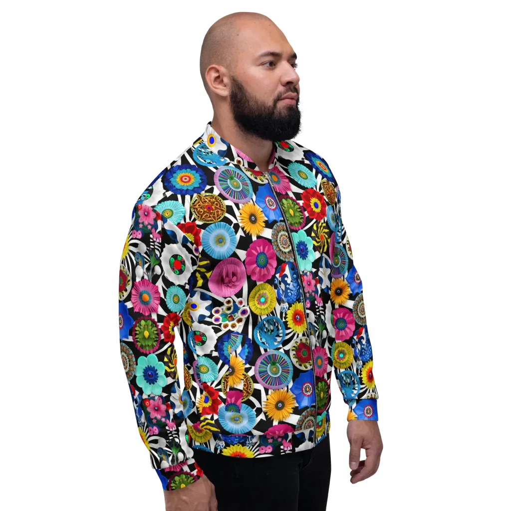 Chromatic Carnival on Bomber Jacket — Right sleeve