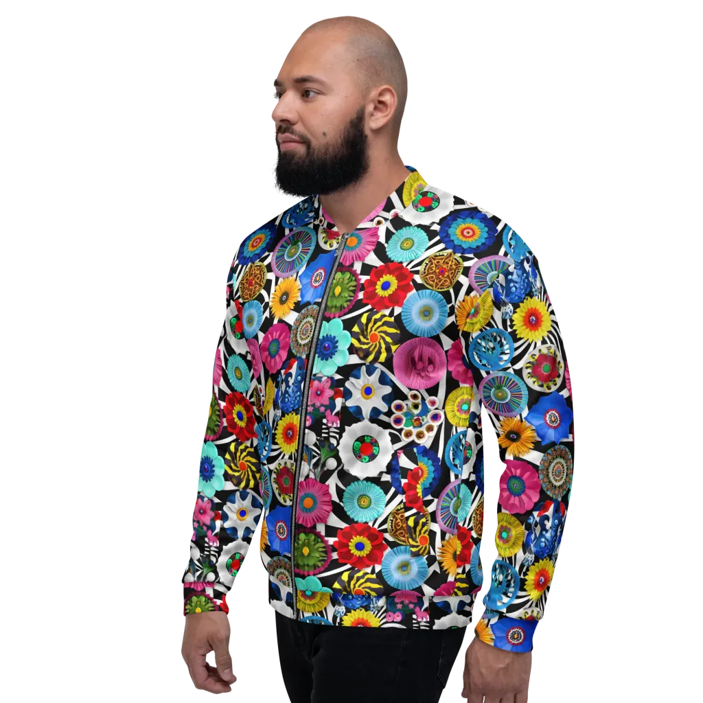 Chromatic Carnival on Bomber Jacket — Left