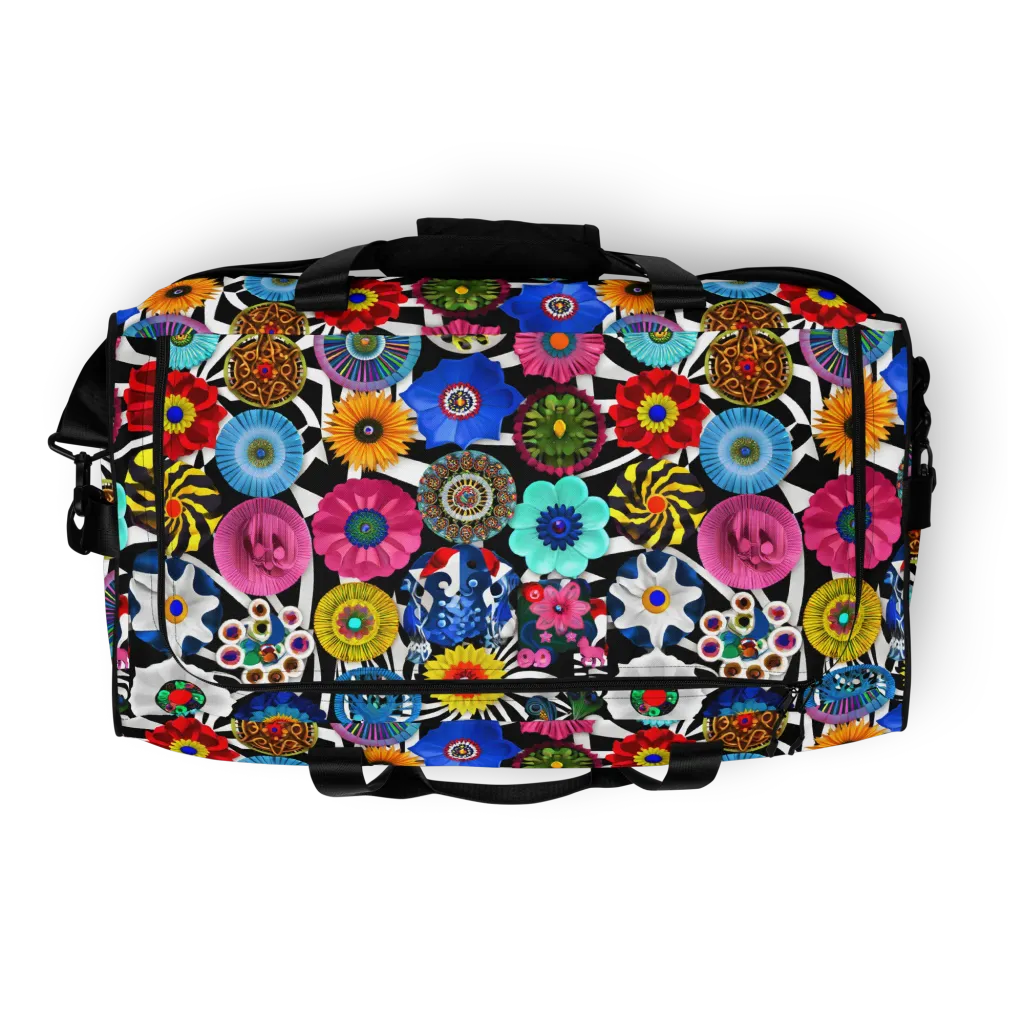 Chromatic Carnival on Duffle Bag — Top print
