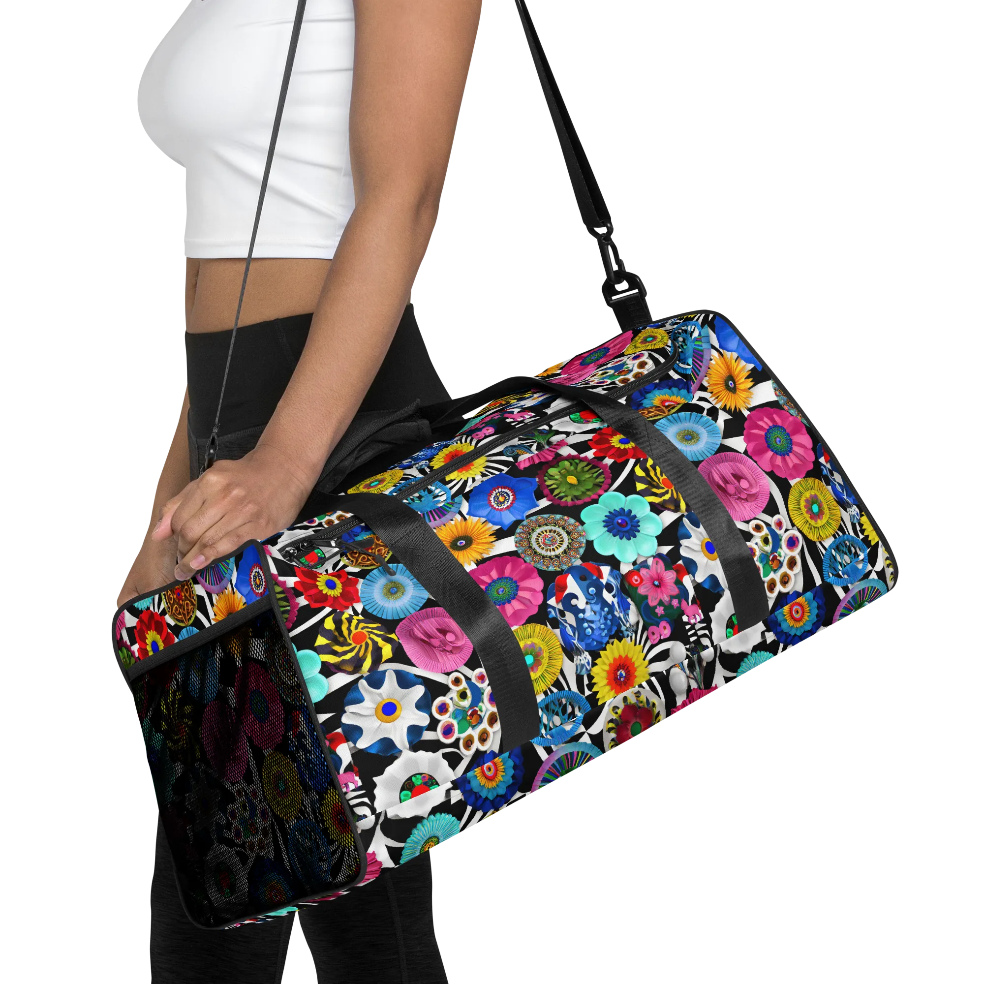 Chromatic Carnival on Duffle Bag — Front