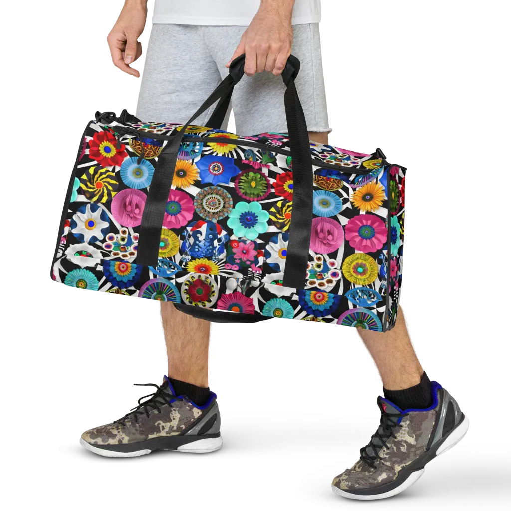 Chromatic Carnival on Duffle Bag — Front print