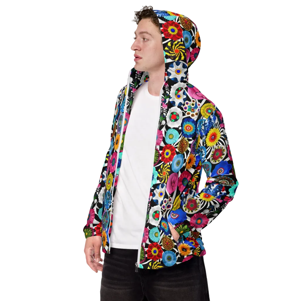 Chromatic Carnival on Men's Windbreaker — Left Front