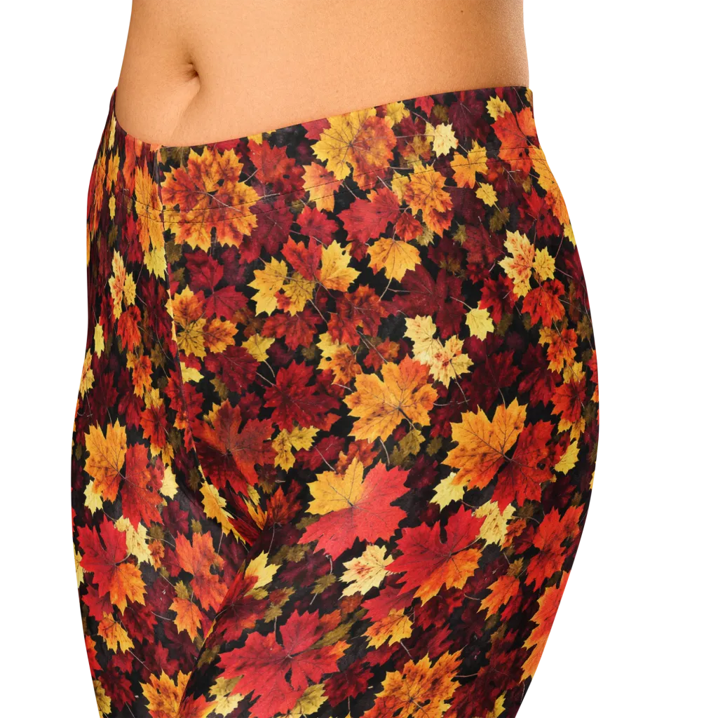 Falling Gold on Capri Leggings — Print file
