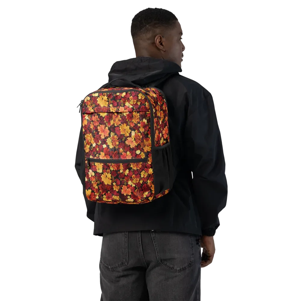 Falling Gold on Utility Backpack — Back