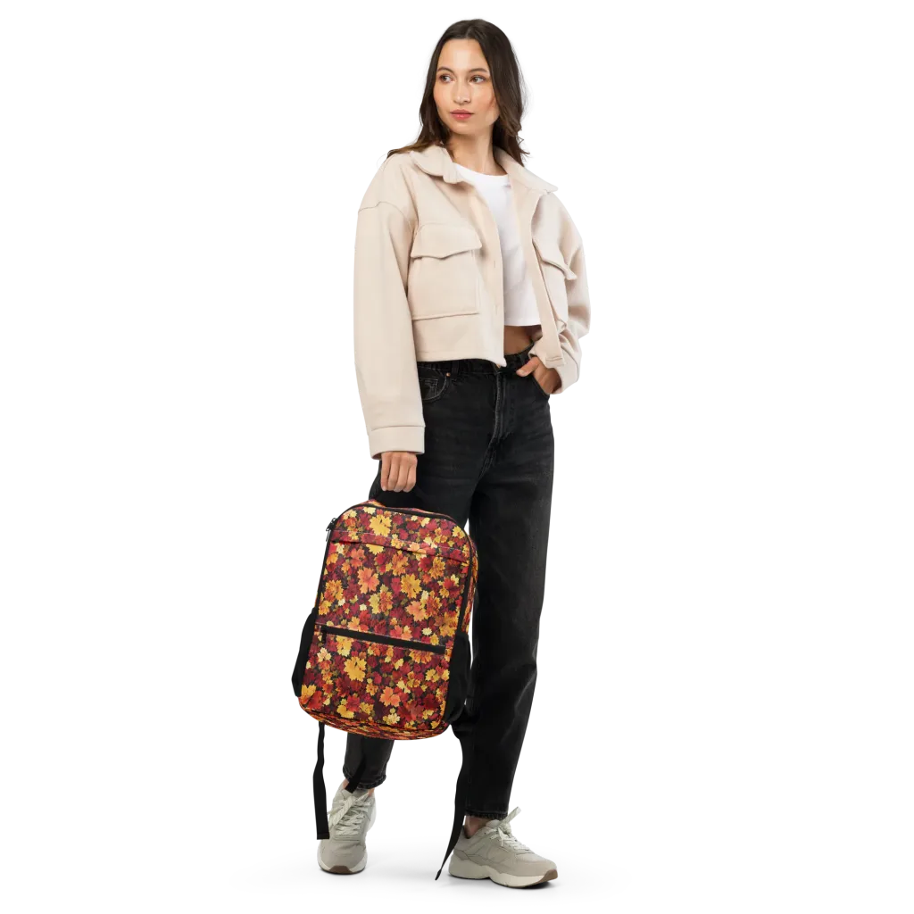 Falling Gold on Utility Backpack — Top print