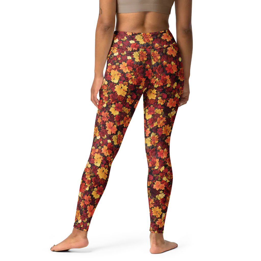 Falling Gold on Yoga Leggings — Print file