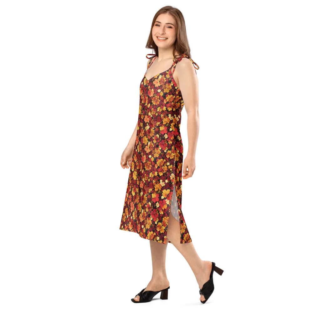 Falling Gold on Slip Dress — Left Front