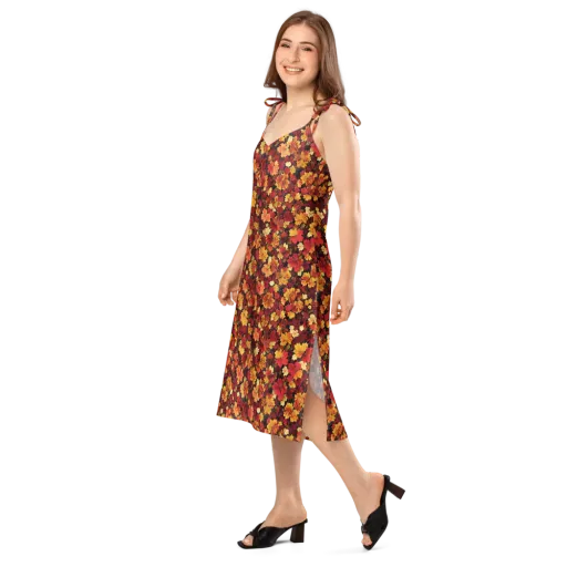Falling Gold on a Slip Dress