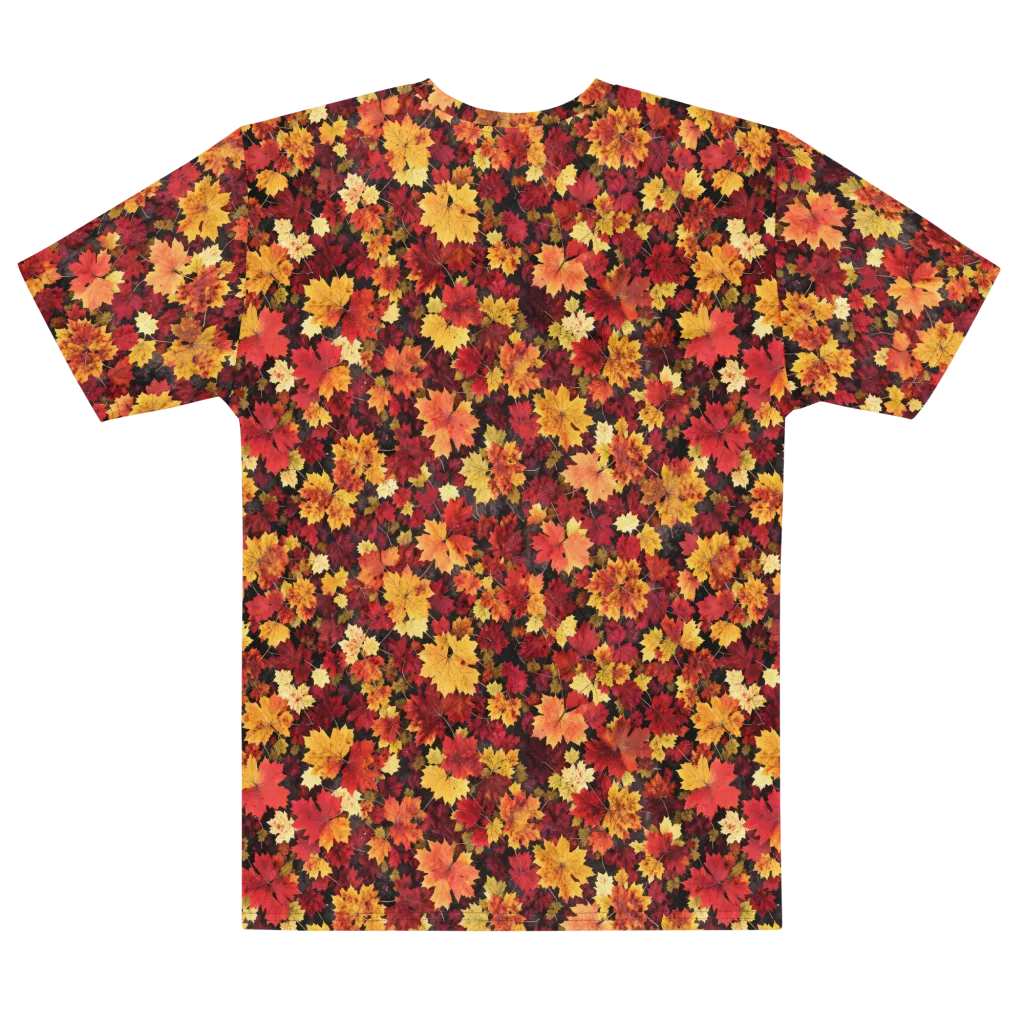 Falling Gold on Men's Cotton Crew Neck T-Shirt — Front print