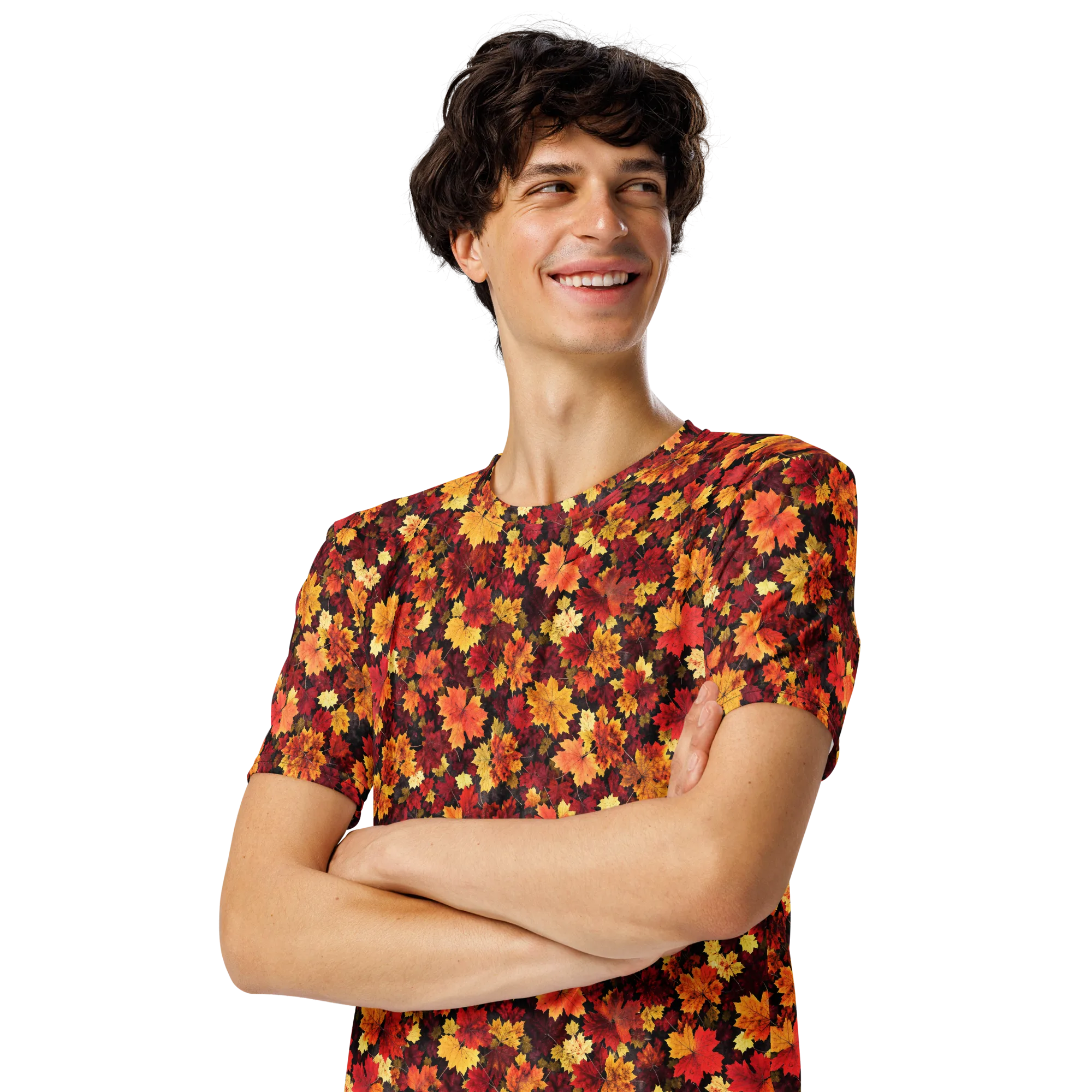 Falling Gold on Men's Crew Neck T-Shirt — Front print