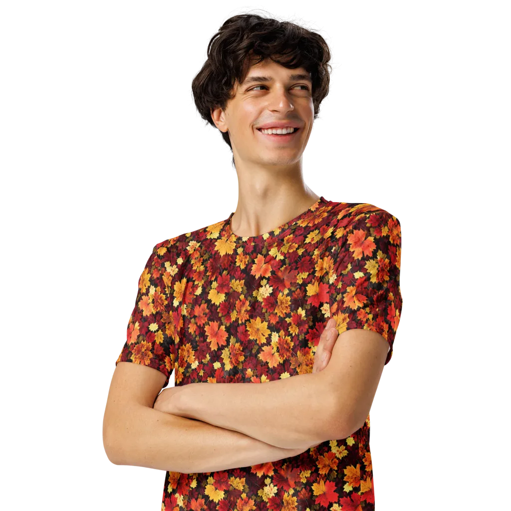 Falling Gold on Men's Crew Neck T-Shirt — Front print