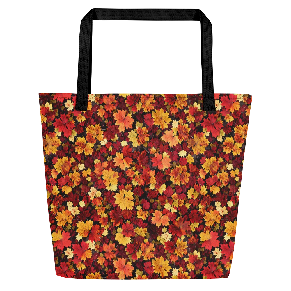 Falling Gold on Large Tote Bag W/ Pocket — Front
