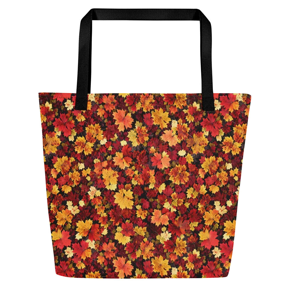 Falling Gold on Large Tote Bag W/ Pocket — Front