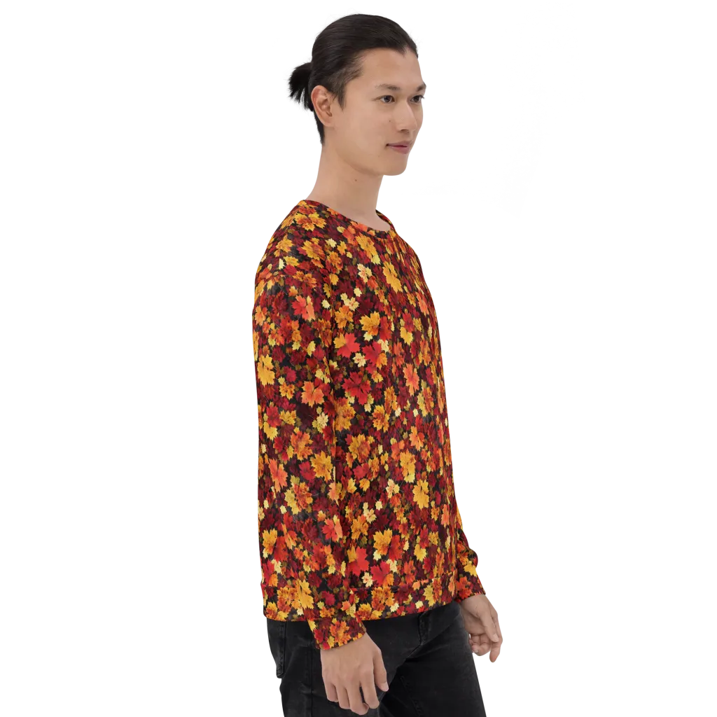 Falling Gold on Sweatshirt — Right sleeve