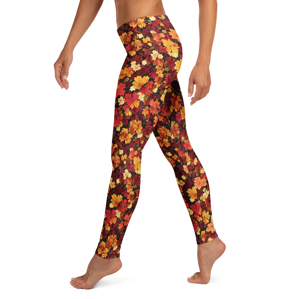 Falling Gold on Leggings — Left
