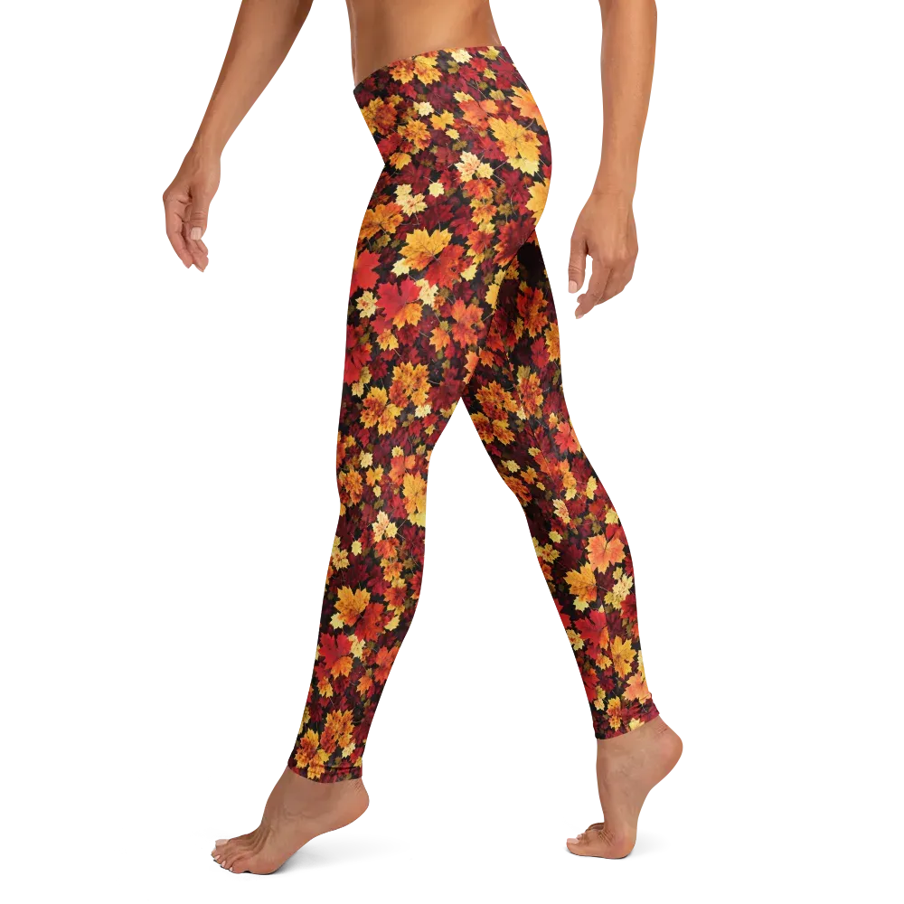 Falling Gold on Leggings — Left