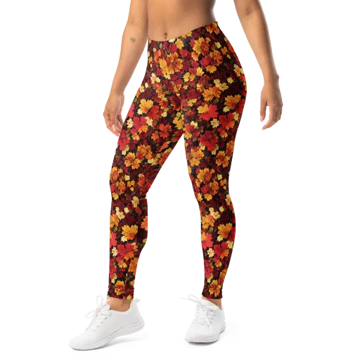 Falling Gold on a Leggings