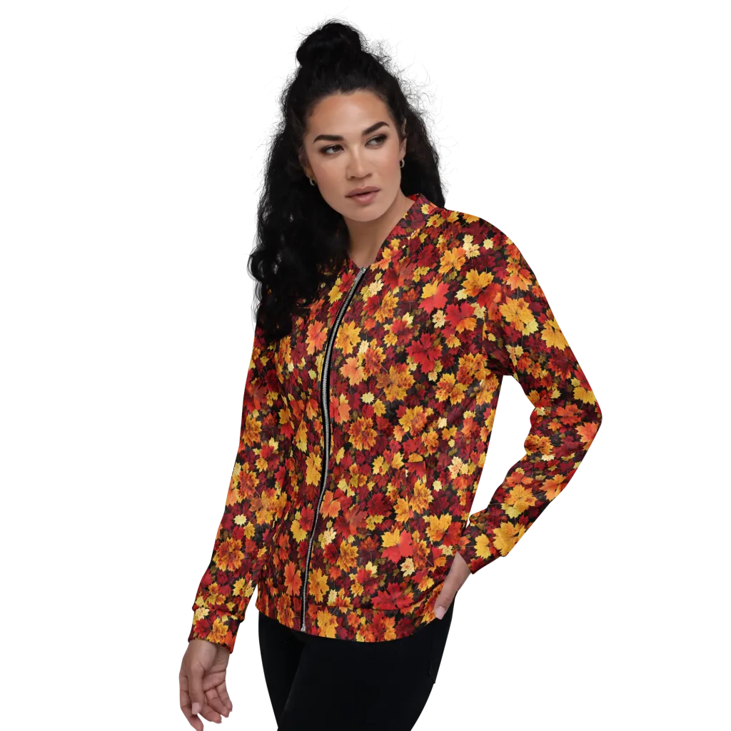 Falling Gold on Bomber Jacket — Left sleeve