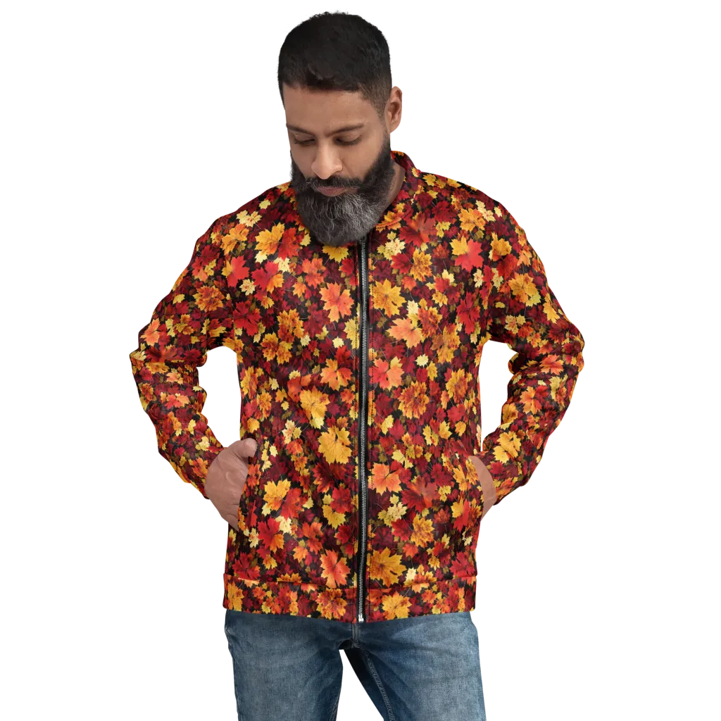 Falling Gold on Bomber Jacket — Front print
