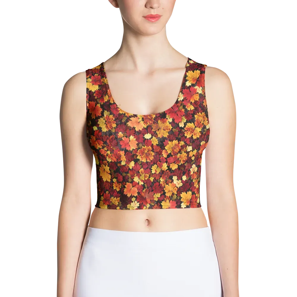 Falling Gold on Crop Top — Front